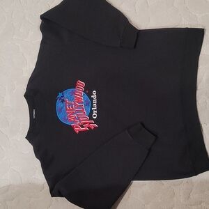 Vintage Y2K 1991 Planet Hollywood Orlando Black Sweatshirt Unisex Adult L 90s